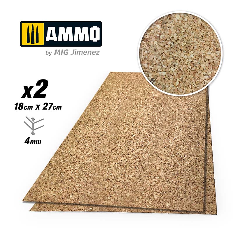 Ammo Mig Jimenez CREATE CORK Medium Grain (4mm) - 2 pcs
