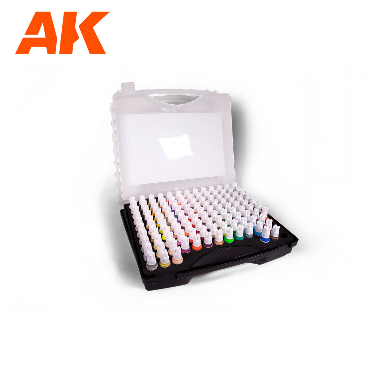 AK Interactive 3G PLASTIC BRIEFCASE 120 WARGAME COLORS