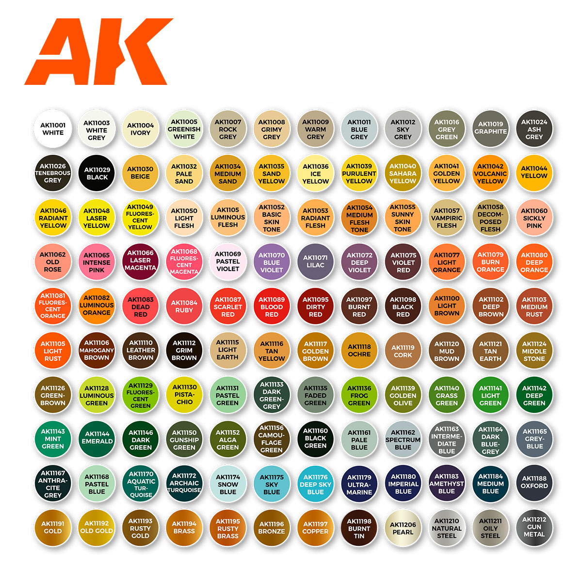 AK Interactive 3G PLASTIC BRIEFCASE 120 WARGAME COLORS