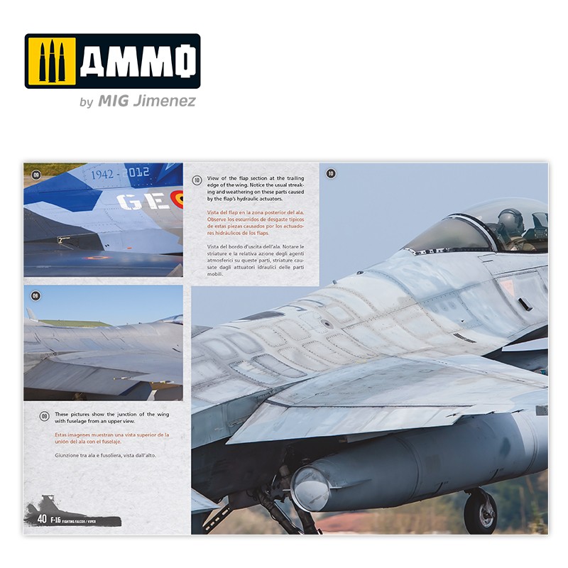Ammo Mig Jimenez F-16 Fighting Falcon / Viper - VISUAL MODELERS GUIDE ENGLISH, SPANISH, ITALIEN