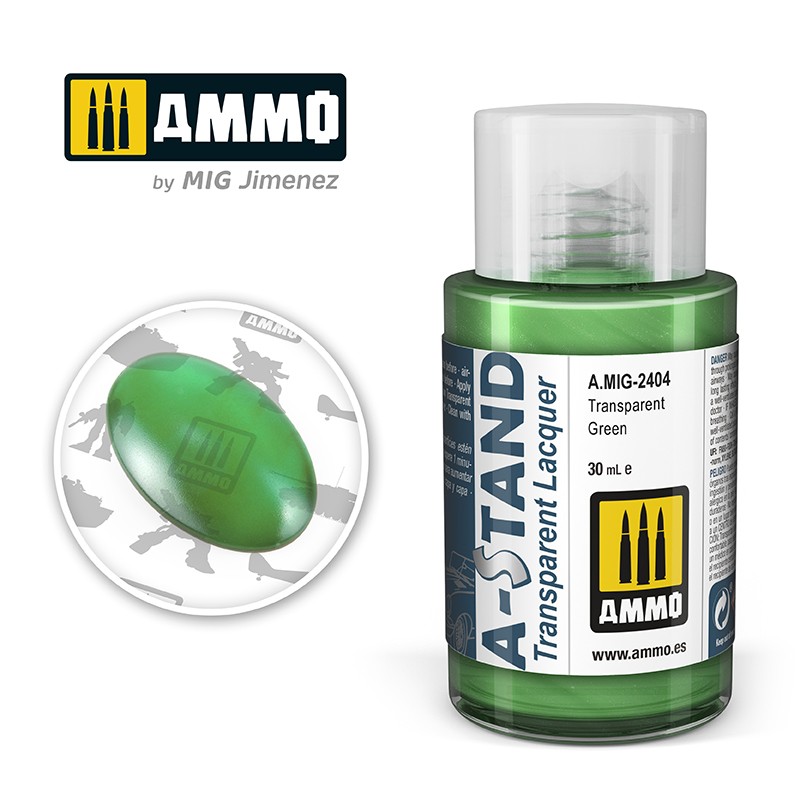 Ammo Mig Jimenez A-STAND Transparent Green