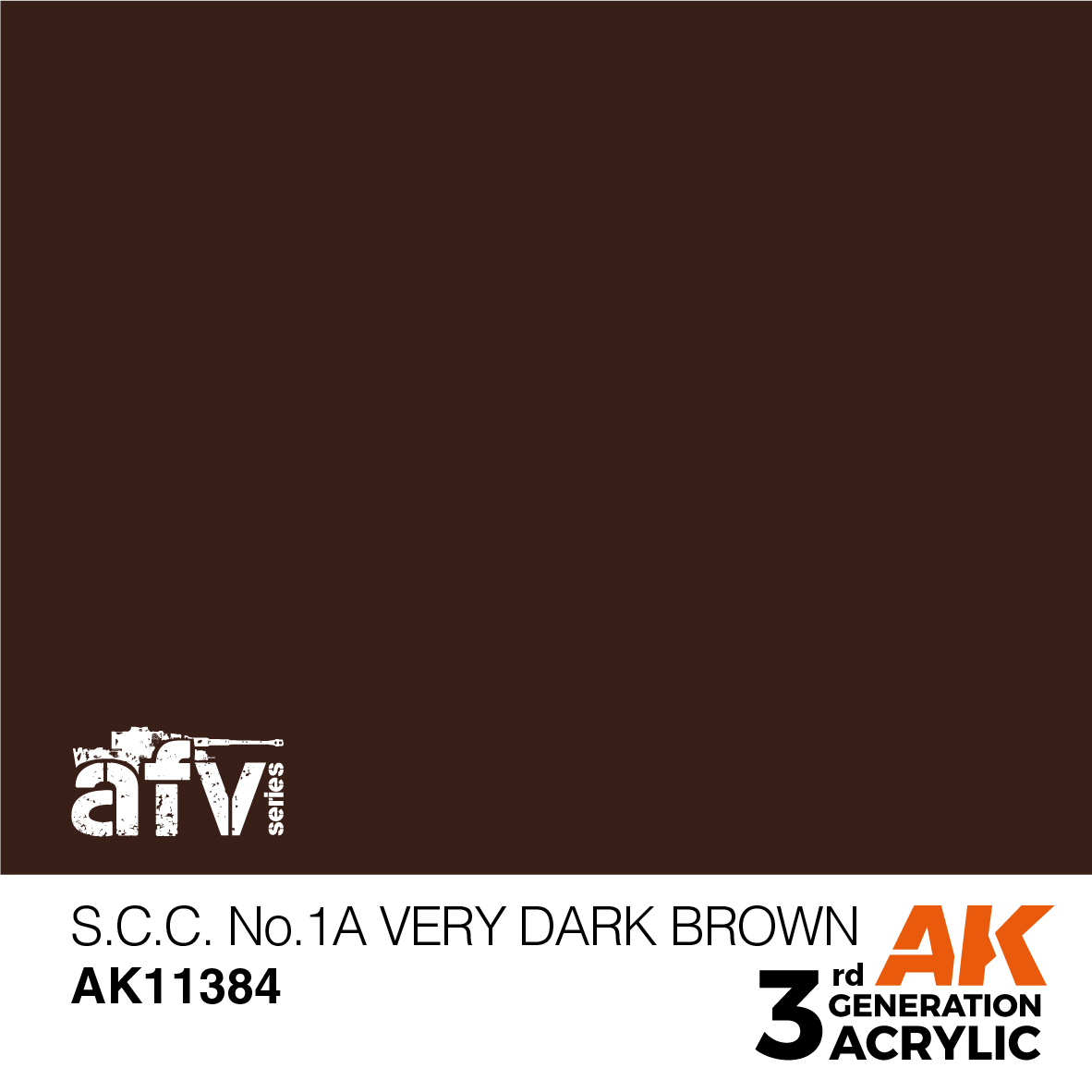 AK Interactive S.C.C. No.1A Very Dark Brown 17 ml