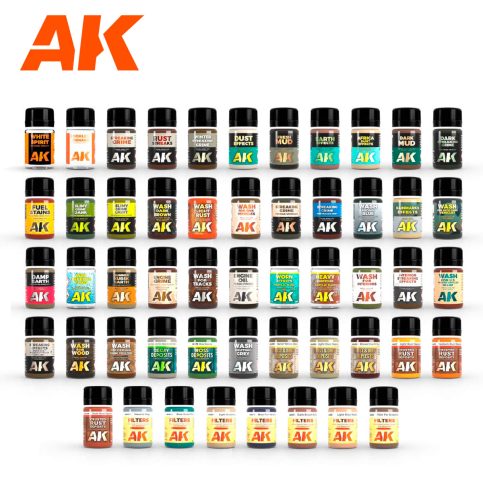 AK Interactive 3G PLASTIC BRIEFCASE 52 ENAMELS COLORS(52 ref x 35 ml)