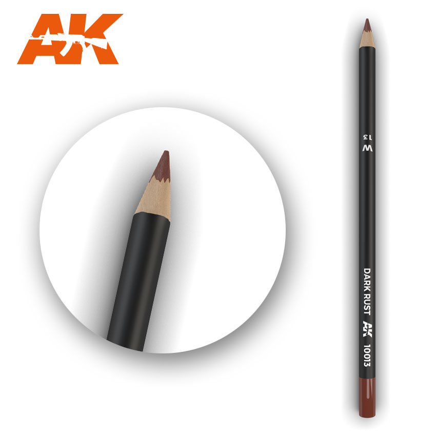 AK Interactive Watercolor Pencil Dark Rust