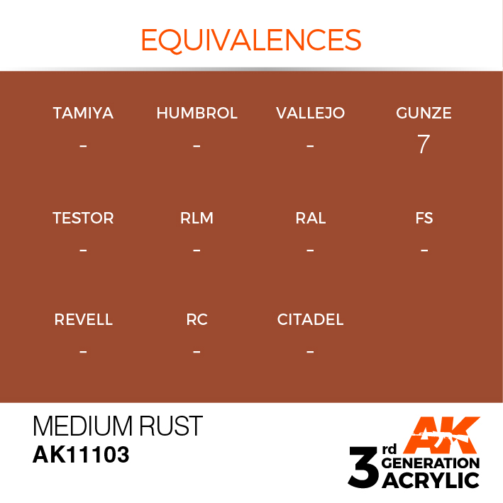 AK Interactive Medium Rust 17ml
