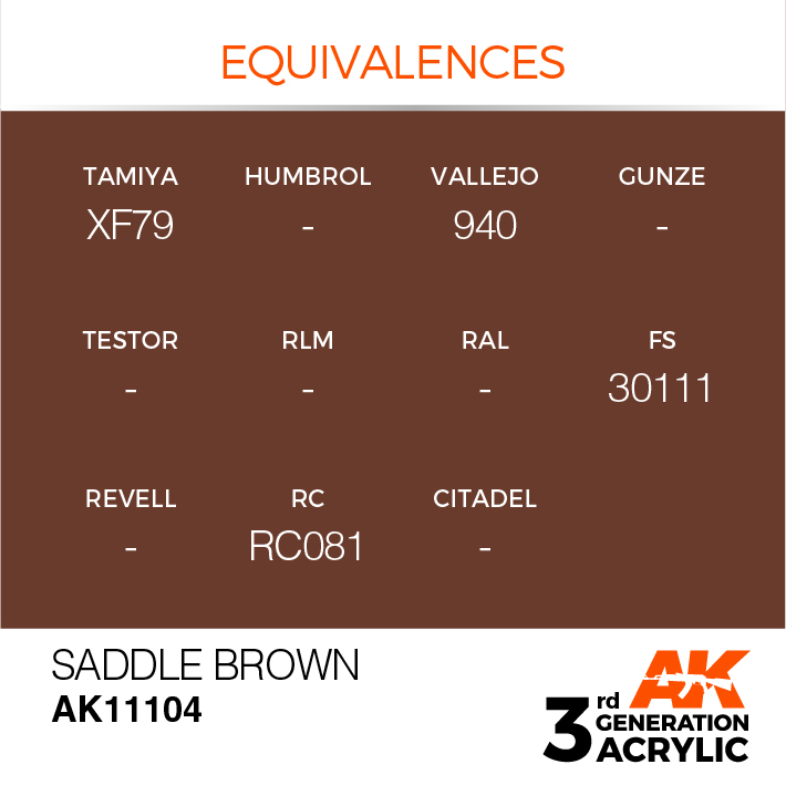 AK Interactive Saddle Brown 17ml