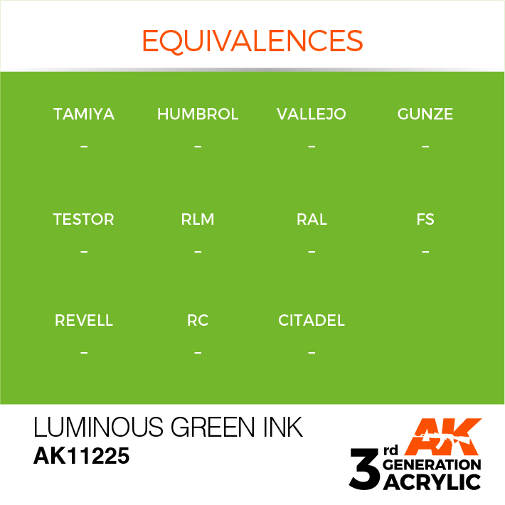 AK Interactive Luminous Green INK 17ml