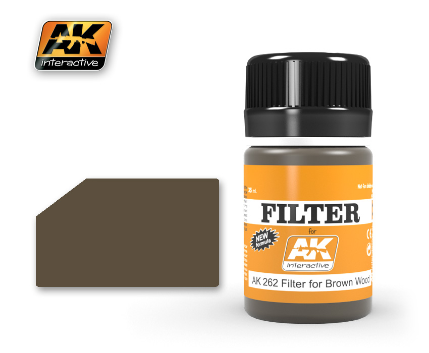 AK Interactive RED BROWN FILTER (FILTER FOR WOOD)
