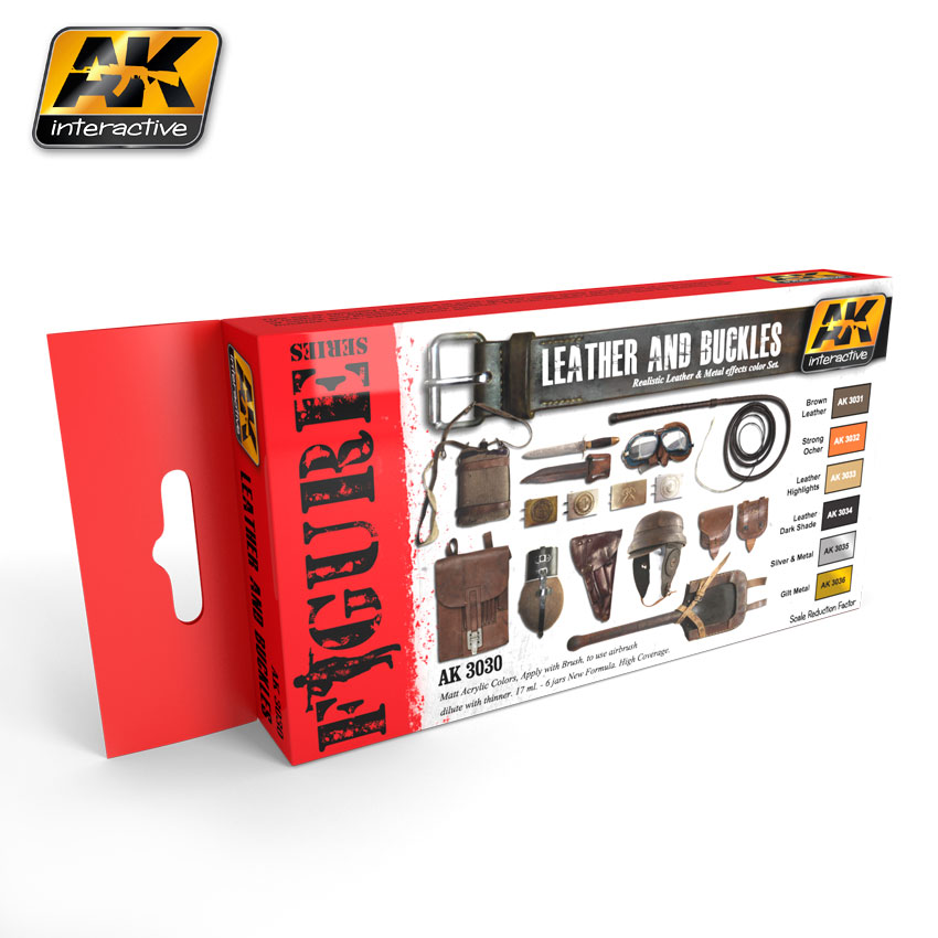 AK Interactive LEATHER AND BUCKLES COLORS SET