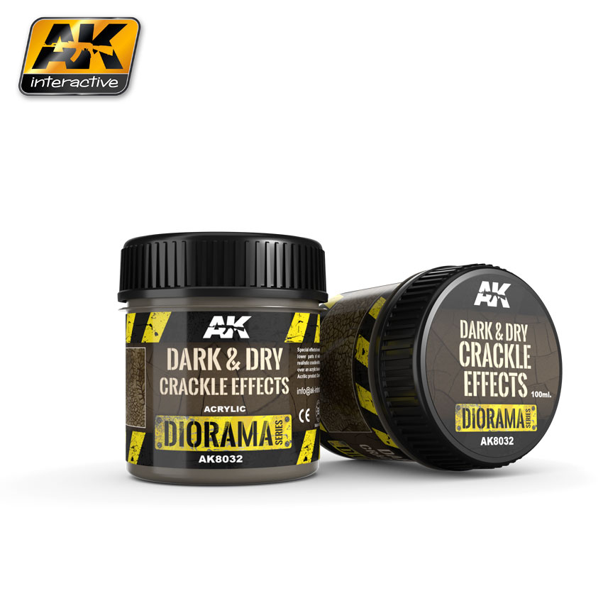 AK Interactive DARK & DRY CRACKLE EFFECTS - 100ml (Acrylic)