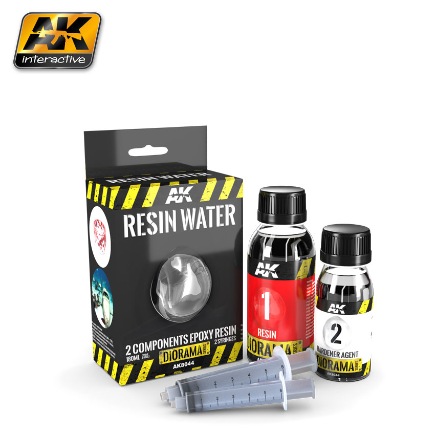 AK Interactive RESIN WATER 2-COMPONENTS EPOXY RESIN - 180ml