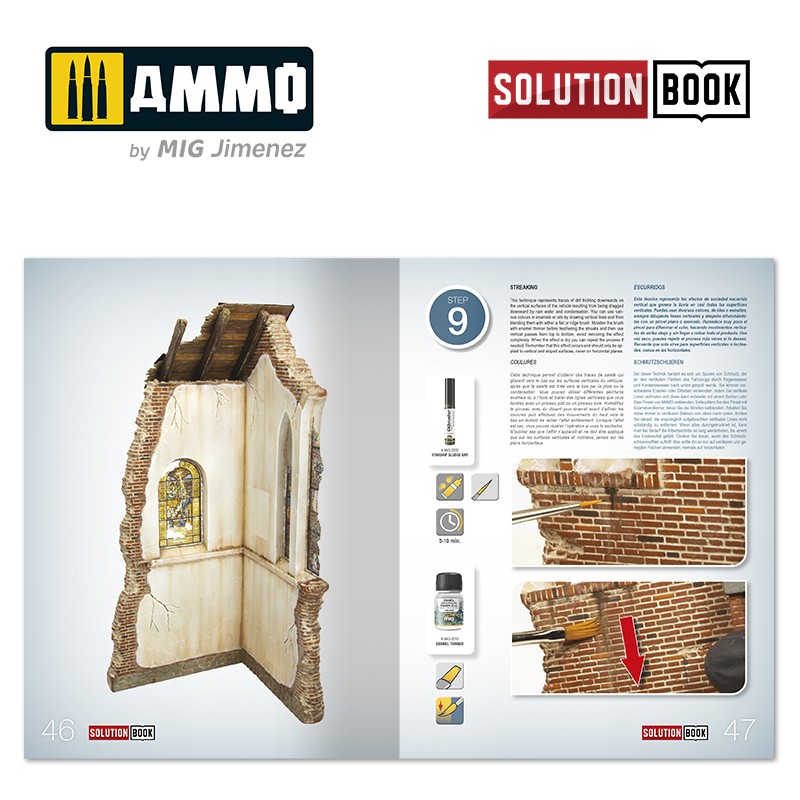Ammo Mig Jimenez How to Paint Brick Buildings. Colors & Weathering System Solution Book