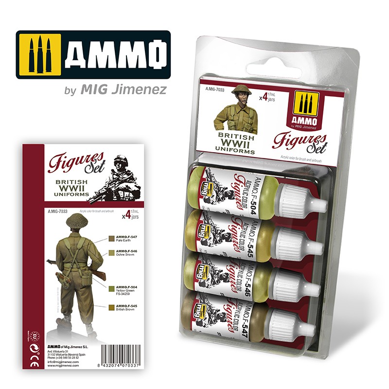 Ammo Mig Jimenez British Uniforms WWII Color Set
