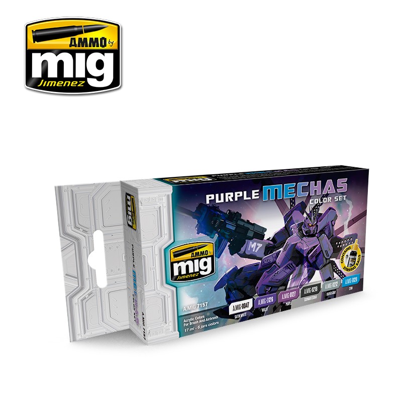 Ammo Mig Jimenez Purple Mechas Color Set