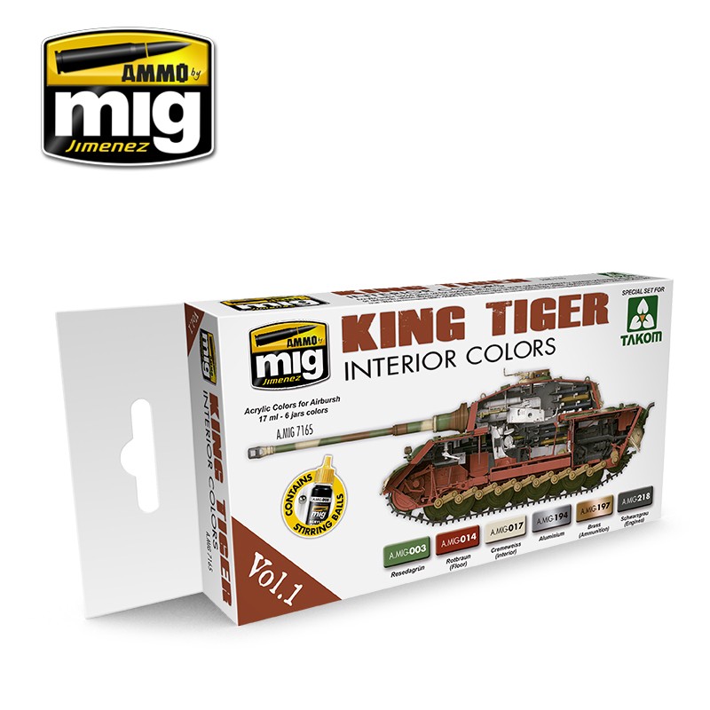 Ammo Mig Jimenez King Tiger Interior Color (special Takom edition) VOL.1