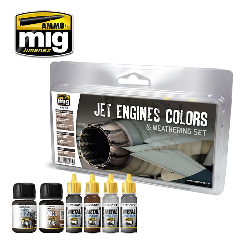 Ammo Mig Jimenez Jet engines colors and weathering set