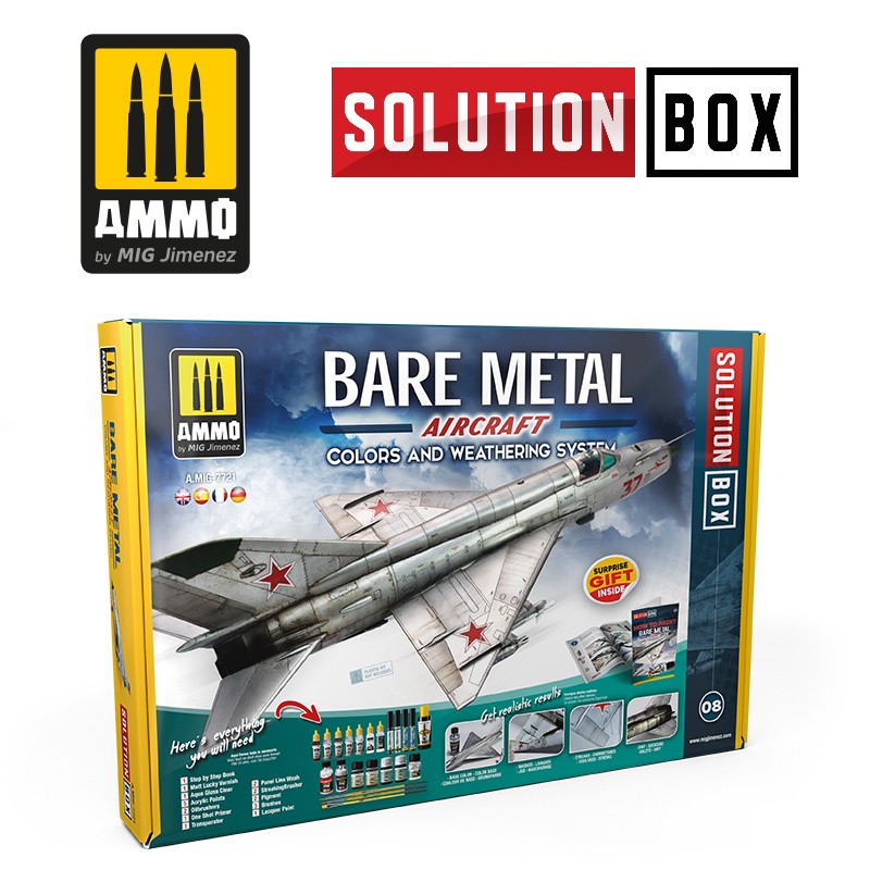 Ammo Mig Jimenez Bare Metal Aircraft Solution Box