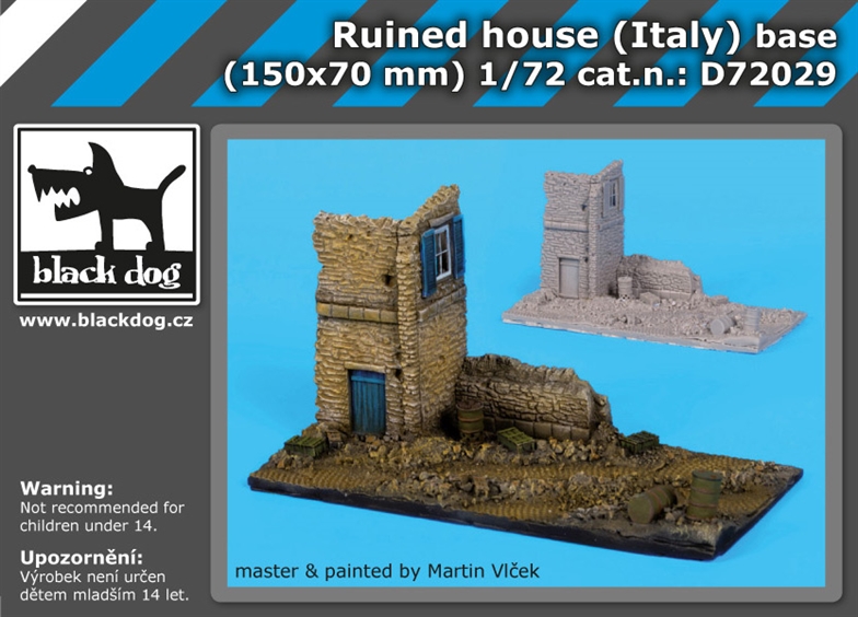 Black Dog Ruined House (Italy) Base (150x70mm)