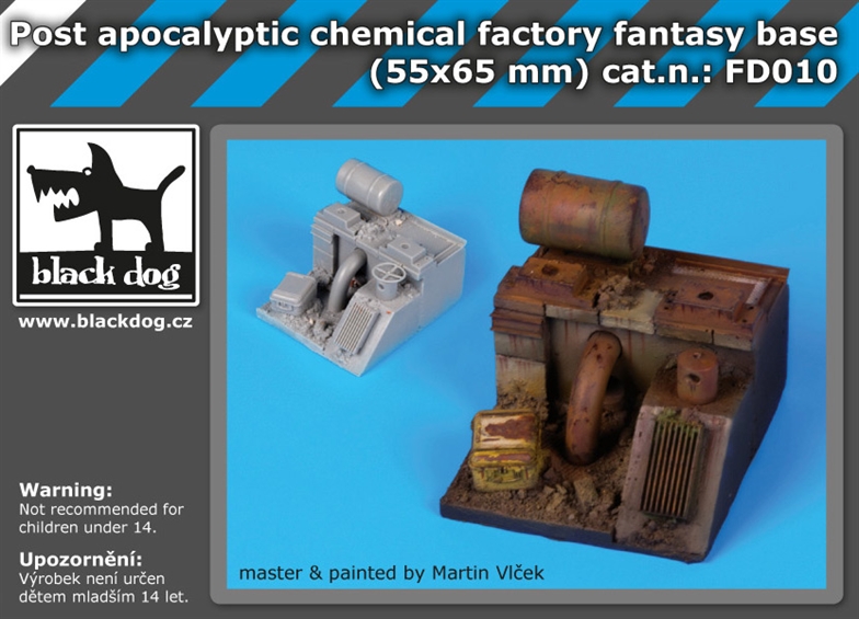 Black Dog Post apocalyptic chemical factory fantasy base (55x65mm)