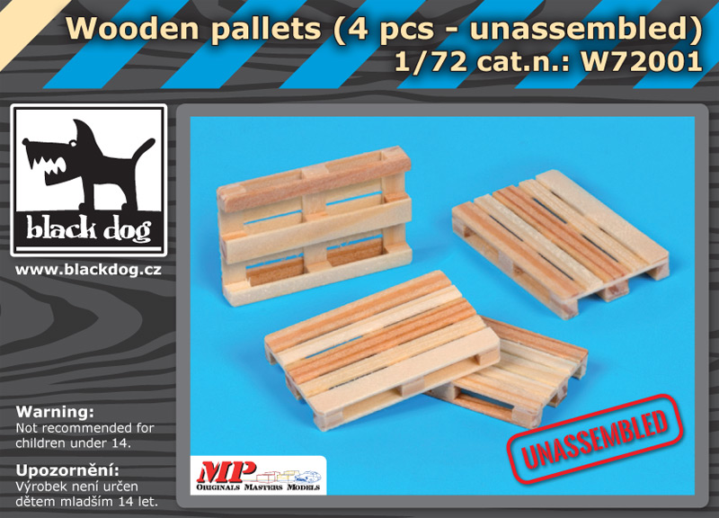 Black Dog Wooden Palets - unassembled (4 pcs.)