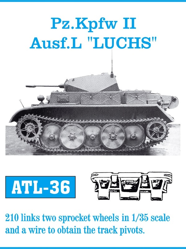 Friulmodel Pz.Kpfw. II Ausf. L Luchs - Track Links w Sprocket Wheels
