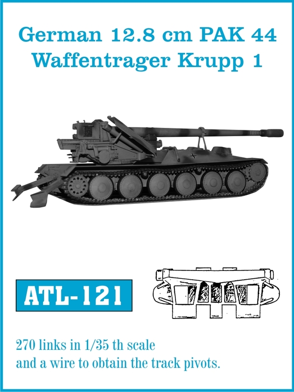 Friulmodel German 12.8cm PAK 44 / Waffentrager Krupp 1 - Track Links