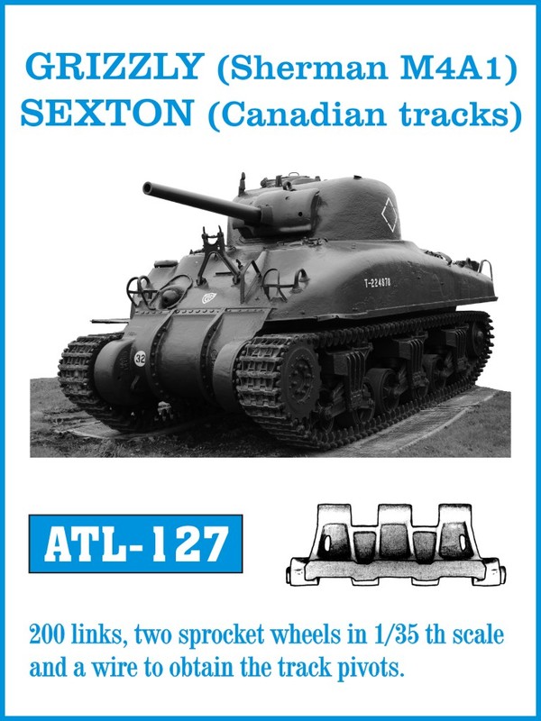 Friulmodel GRIZZLY (Sherman M4A1), SEXTON (Canadian tracks) - Track Links