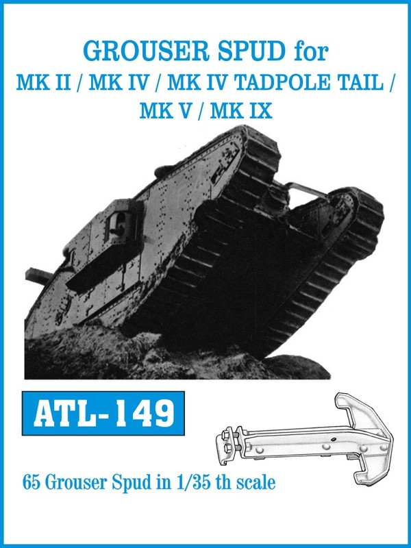 Friulmodel Mk II/Mk IV/Mk IV Tadpole Tail/Mk V/Mk IX Grouser Spud Tracks - Track Links
