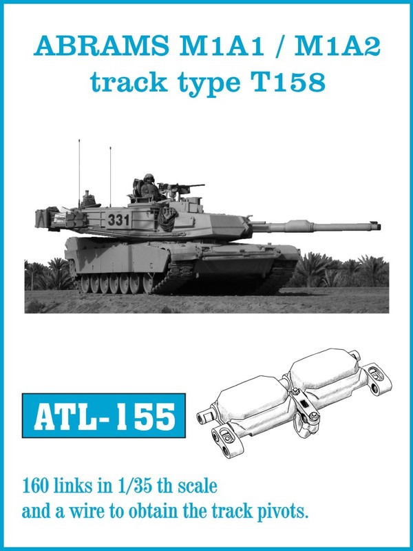 Friulmodel ABRAMS M1A1 / M1A2 track type T158 - Track Links