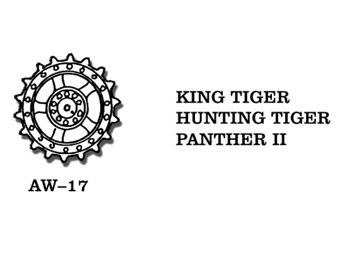 Friulmodel King Tiger/Hunting Tiger/Panther II - Sprocket Wheels