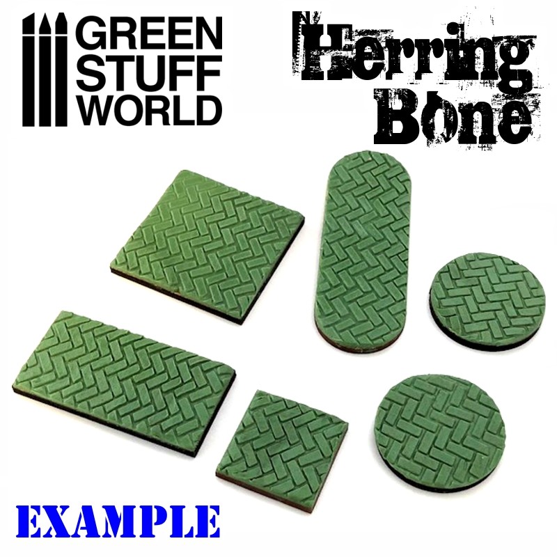 Green Stuff World Rolling Pin Herringbone
