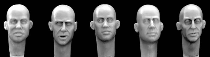 Hornet Models 5 European Heads varying expressions