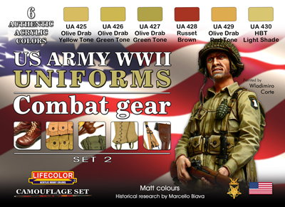 LifeColor WWII US ARMY UNIFORMS COLOURS SET # 2
