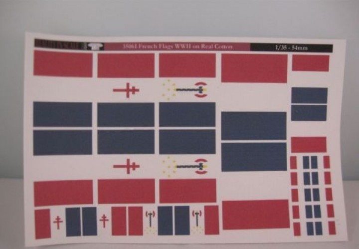 Reality in Scale French War Flags on Real Cotton