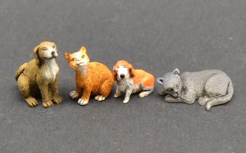 Reality in Scale Cats & Dogs - 5 resin pcs.