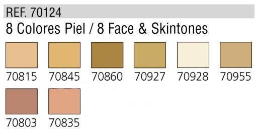 Vallejo Model Color Set - Face & Skintones (8 colors)