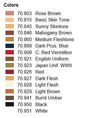 Vallejo Model Color Set - Skintones (x16)