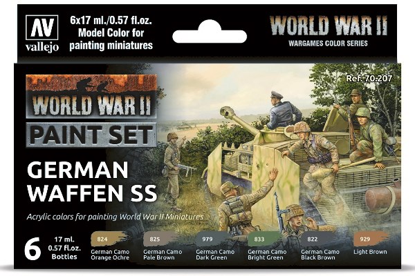 Vallejo WWII GERMAN WAFFEN SS (x6)