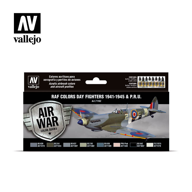 Vallejo Model Air - RAF Colors Day Fighters 1941-1945 & P.R.U. (x8)