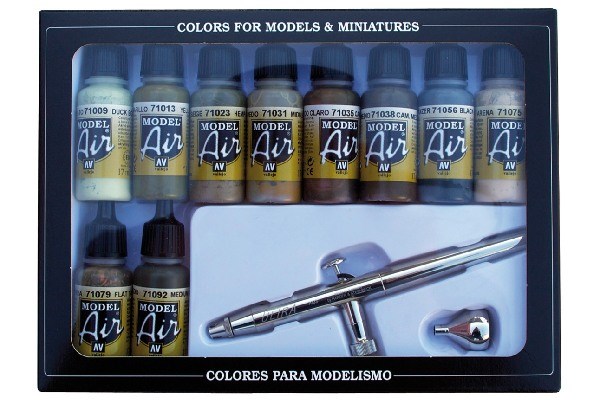 Vallejo CAMOUFLAGE COLORS 10X17ML.+AIRBRUSH