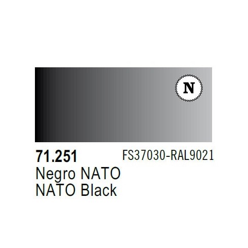 Vallejo Model Air 251 - Model Air 251 - NATO Black FS 37030/RAL 9021