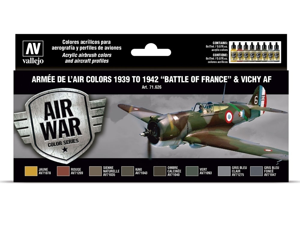Vallejo ARME DE L'AIR COLORS 1939-1942 BATTLE OF FRANCE