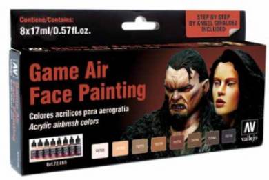 Vallejo Game Air - Color Set (8), Face Painting.