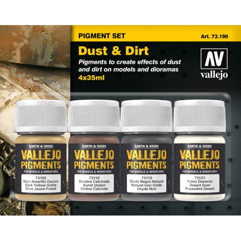 Vallejo Dust & Dirt, 4x35ml piments