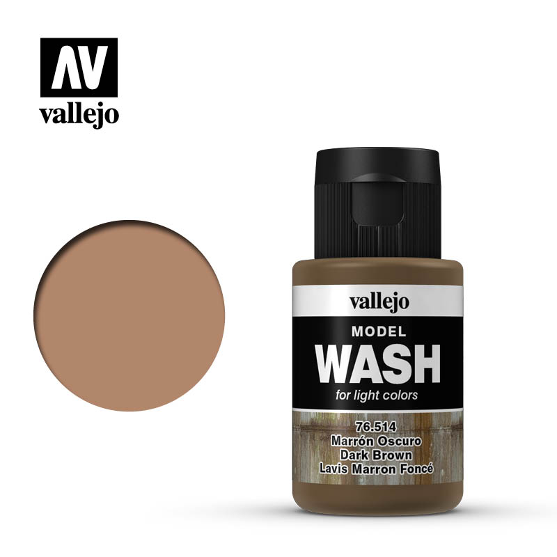 Vallejo Model Wash - Dark Brown, 35 ml