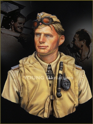Young Miniatures Luftwaffe Pilot North Africa WWII