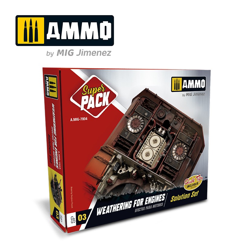 Ammo Mig Jimenez Weathering for Engines - Super Pack